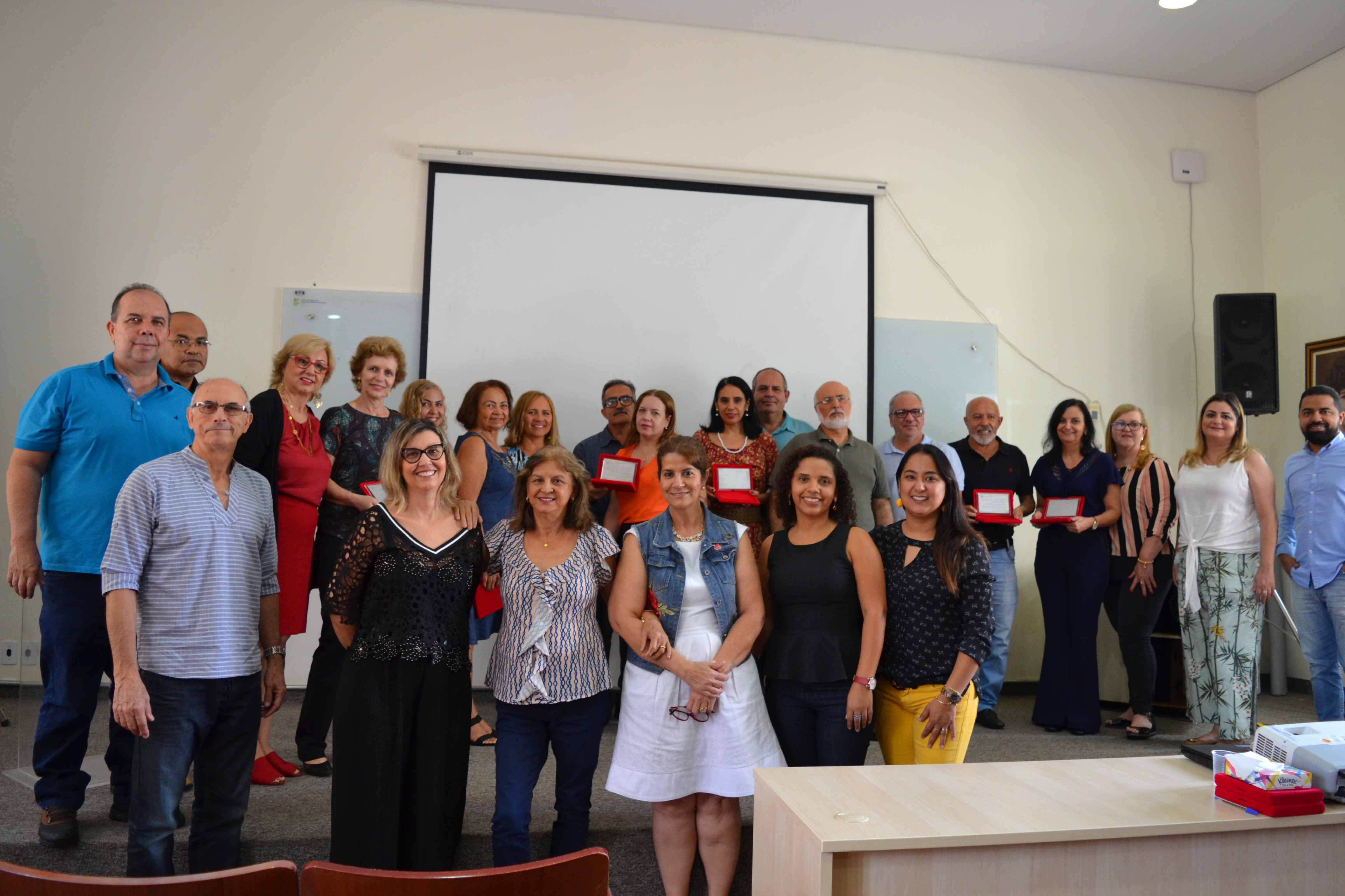 Homenagem aos servidores aposentados no Câmpus Goiânia.